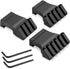 Picatinny Offset Rail Mounts, 3-4-5 Slots 45 Degree Low Profile Aluminum Rail for Flashlight Laser Sights, Set of 3