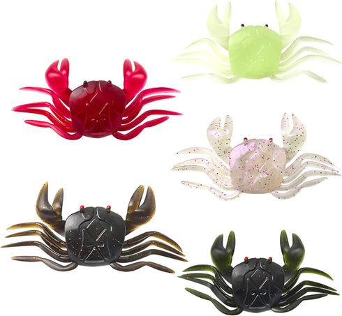 Oxxggkao Pack 20 Set of Soft Crabs Fishing Lures Collection with Flexible Movement and Bright Color Option for Highly