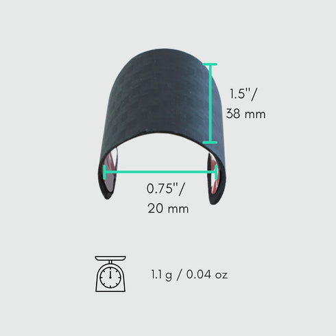 Vincita Carbon Fiber Chainstay Protector for Brompton Bicycles with 3m Adhesive Strip