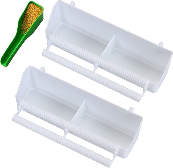 2 Pack Hanging Bird Water Dispenser for Cage, Food Feeder with 1 Feeder Accessories