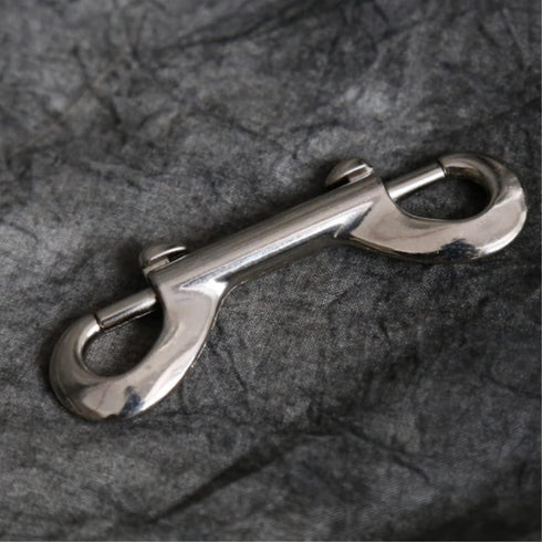 2 Pcs Double Ended Lead for Dogs - Zinc Alloy Bolt Snap Hooks for Diving Dog Leash Key Chain