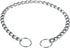 Adjustable Dog Collar Slip Metal Chewproof P Collar, Heavy Chain Training Choke Collar for Small Medium Large Dogs
