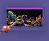 30X18IN Blacklight Octopus Sea Monster HD 3D Aquarium Background, UV Reactive Background with 10 EVA Tape