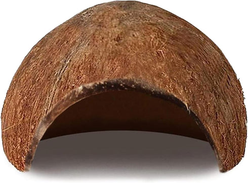 SunGrow Betta Fish Cave, Coconut Shell Habitat, Spacious Hideout for Resting and Breeding, 1 Pc