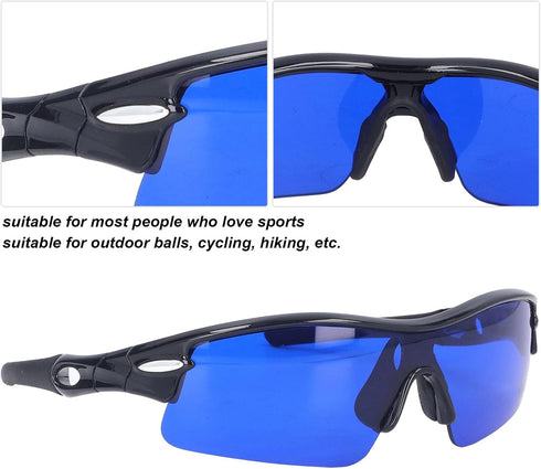 Golf Ball Finder Glasses, Polarized Blue Lens UV Proof Sun Protection Grass Filter