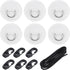 PATIKIL D-Ring Patch - Stainless Steel D-Ring PVC Patch Pad with Elastic Cords and Hooks for Inflatable Boat Paddle