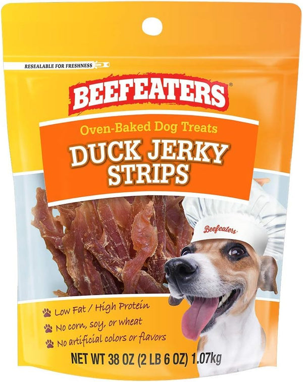 Beefeaters Duck Jerky Strip Treats for Dogs, 38 oz