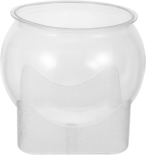 Decorative Fish Bowl Aquarium Tank with Succulent Planter, Large Desktop Round Plastic