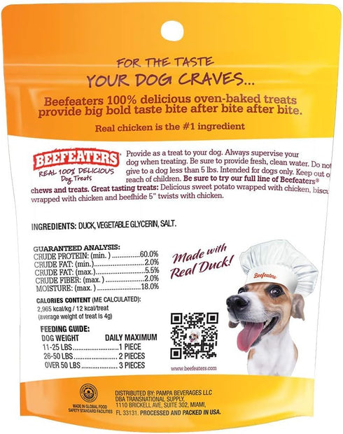 Beefeaters Duck Jerky Strip Treats for Dogs, 38 oz