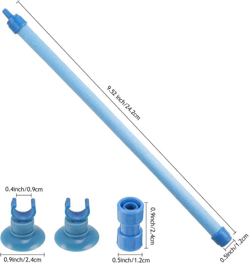 Honoson 4 Pieces Air Stone Bar, 10 Inch with Suction Cups, Aquarium Bubble Wall Tube for Hydroponics Pump