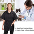 Noverlife XL Pet Grooming Workwear with Full Zipper, Anti-Static Lightweight Hair Repellent Shirt for Grooming Shop