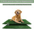 2 Dog Grass Puppy Training Pee Pad with Tray, Dog Potty with Replacement Artificial Grass Pads, Portable Pet Toilet