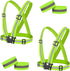 Reflective Vest, 2pcs Adjustable High Visibility Safety Vest with 4pcs Reflective Armbands for Outdoor Activities