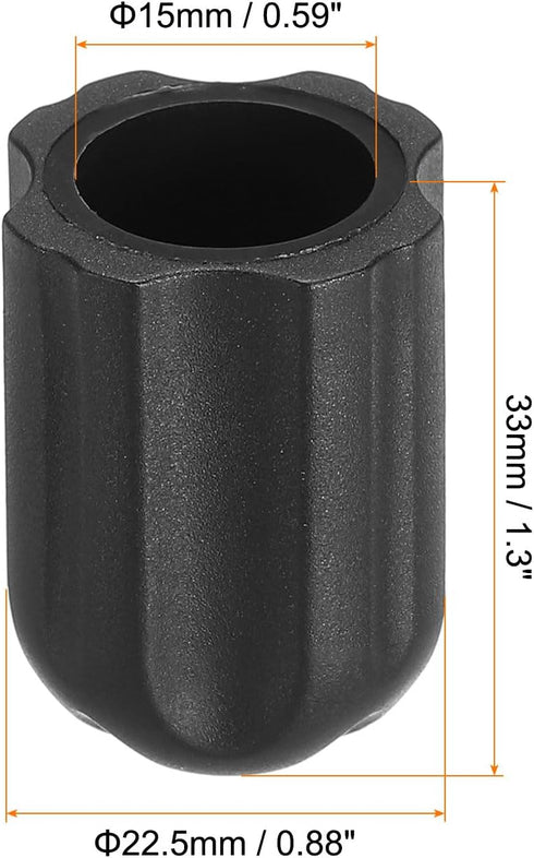 0.59 Inch 4 Pack 0.59" PATIKIL Chair Feet Replacement, Non-Slip Plastic Outdoor Camping Chair Leg Tips Cap Folding