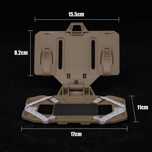 Tactical Plate Carrier Vest Attachments, Universal Phone Chest Mount for Screen Size 4.7"-6.7" Molle Navigation Holder