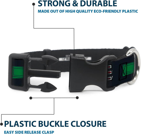 Dog Collar Plastic Clip, Star Wars Darth Vader Utility Belt, Bounding3, Black Grays Reds, 15 to 26 Inches