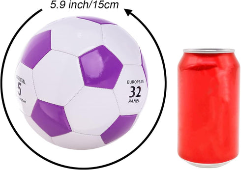 Size 2 Soccer Ball with Small Pump and Needle, Indoor and Outdoor Training Practice Gift for Kids 3+ Years Old