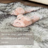 Faux Fur Dog Bed Rug Plush and Fluffy Dog Mat Ultra Cozy Pet Throw Rug for Dogs Cats, Luxury Soft Faux Sheepskin Chair Seat Pad Shag Fur Area Rugs for Bedroom, 24 by 36 inches (Black&White)