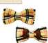 Bowtie Dog Collar and Leash Set, Classic Plaid Adjustable Collar with Removable Bow Tie for Small Medium Large Dogs