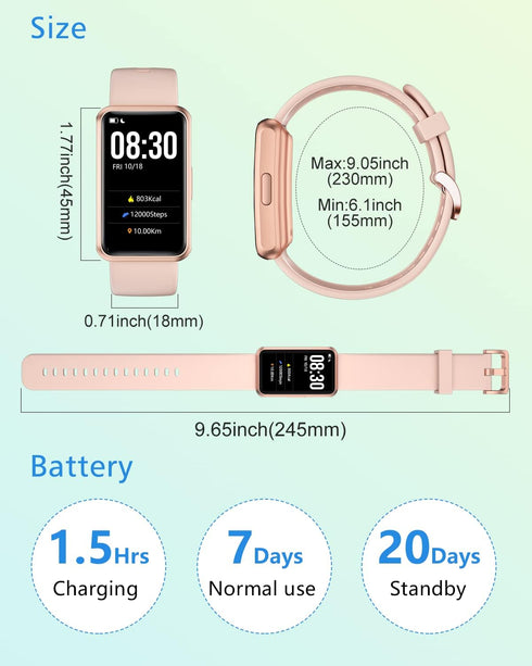 Fitness Tracker, No Bluetooth or APP/Phone Required, Waterproof Fitness Watch Pedometer for Men, Women, Parents