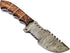 Rare Custom Blood Grooved Damascus Tracker Survival Knife with Full Tang Handle and Genuine Leather Sheath (TR-80)
