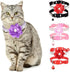 Pimaodog Rhinestones Dog Collar, Cute Dazzling Soft Suede Leather Pet Collar with Bell, Red Crystal Jeweled Necklace