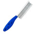 Long Hair Dog or Cat Comb Grooming Tool, Stainless Steel Pin, Blue, Dematting Knots Tangles Remover for Dogs Cats