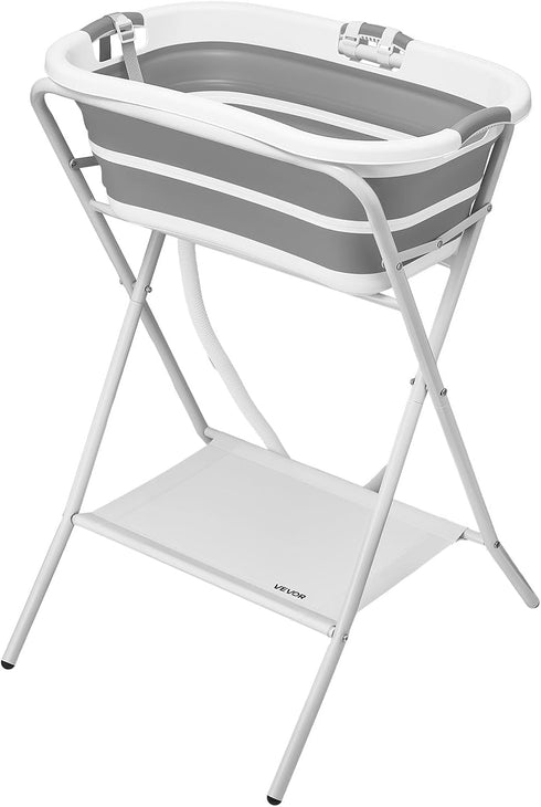 2 1 VEVOR Dog Bathtub, Elevated Dog Bath Tub, in Collapsible Pet Bathing Grooming Wash Station, Portable Foldable