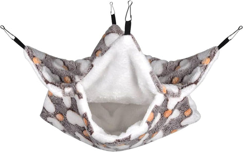 Hammock Petmolico Small Pet Warm Plush BunkBed Hanging Cage Accessories for Parrot Sugar Glider Ferret Squirrel Hamster