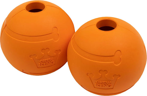 Chew King 3 Inch Bacon Flavor Rubber Balls, 2 Pack