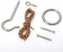 Hook and Ring Swing DIY Kit, Heavy-Duty Hardware and String Ring Toss Game for Indoor and Outdoor Use