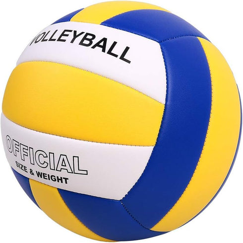 Volleyball Size 5 PU Leather Soft Indoor Outdoor Volleyballs for Beginner, Teenager, Adult Sports Training