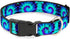 Buckle-Down Plastic Clip Collar, Tie Dye Swirl Purples/Blues, 1" Wide, Fits 15-26" Neck