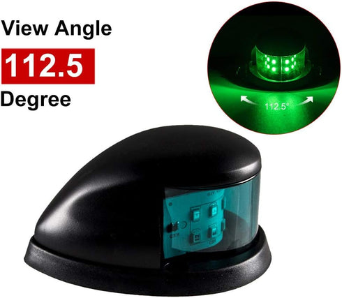 Sebnux LED Boat Navigation Light Red and Green LED Marine Navigation Light Boat Bow Light for Pontoon and Small Boat