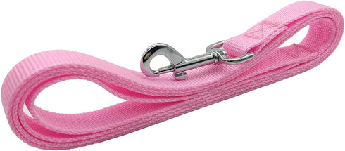 4FT/5FT/6FT Strong Dog Leash, Nylon for Small Medium Large Dogs, Pink, 1 in x 15 ft