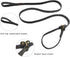 5.6ft Real Leather Slip Lead Dog Leash, Soft Adjustable Training Leash for Small Medium Large Dogs, Black