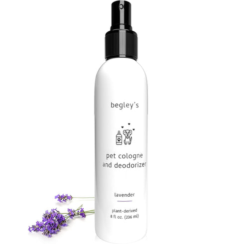 Begley’s Natural Pet Cologne and Deodorizer - Premium Essential Oil Scented Dog Body Spray & Cat Perfume, Long Lasting