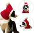 Lifeunion Funny Christmas Dog Hat Costume - Red Knit Snood Beanie with Pompon, Warm Winter Headwear (X-Small)