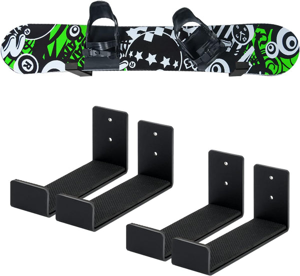 Poskad Ski Wall Mount Display, Snowboard Wall Rack, Solid Aluminum Shelf Brackets for Home and Garage Storage