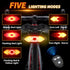 Teguangmei Bike Tail Light with Turn Signals, USB Rechargeable Rear Light with Wireless Remote Control