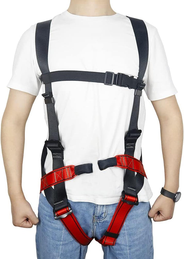 NewDoar CE Certified Climbing Harness - Rock Climbing Rappelling Equipment for Body Guard Protection