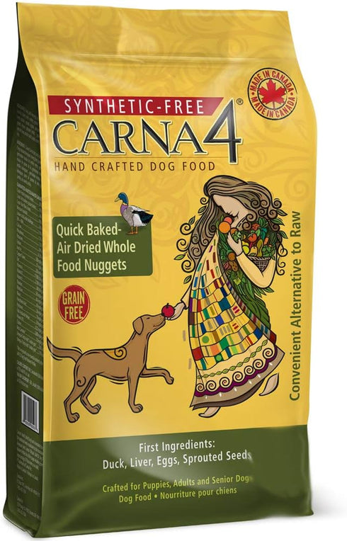 Carna4 Hand Crafted Dog Food, Duck, 3-Pound