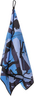 Funny Camo Golf Towel for Men - Absorbent Microfiber Fabric with Hidden Golfers Graphic, Sturdy Carabiner Clips (Blue)