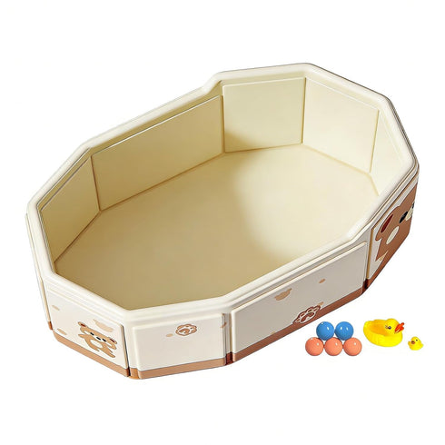 Genrico 75x45cm Portable Folding Bathtub Shower Pool with Drain Plug for Kids Girls Cats Dogs Apartment Farm Travel