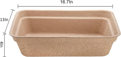 8 Pack 16.7" 13" 4" WUWEOT Disposable Cat Litter Box, Paper Cat Litter Tray Pet Litter Pan, X X Travel Small Animal