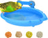 Bird Bath for Cage - Small Tub Bowl for Parrot/Parakeets/Cockatiels/Canary/Budgerigar Shower (Blue)