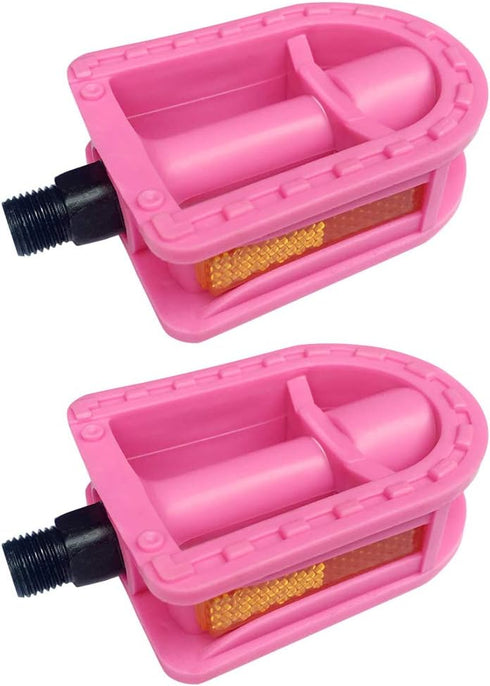 Upgraded Kids Bike Pedals 1/2-Inch, 1 Pair Resin Spindle Pedals for 12" 14" Youth Bikes