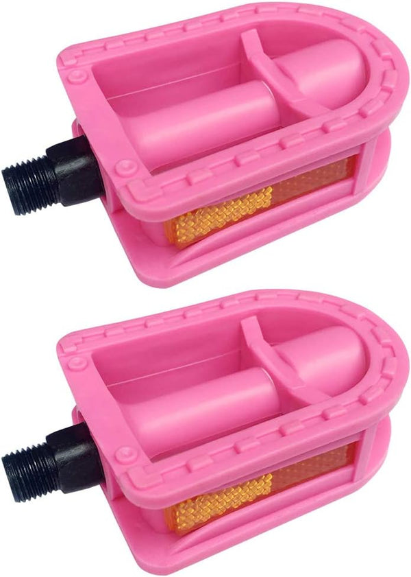 Upgraded Kids Bike Pedals 1/2-Inch, 1 Pair Resin Spindle Pedals for 12" 14" Youth Bikes