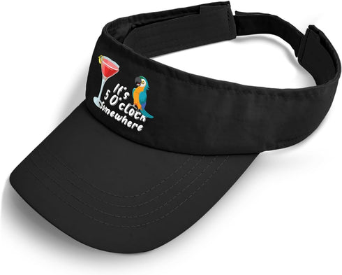 It is 5 O'clock Somewhere Caps, UV Protection Visor for Men Baseball Hat Golf Hats
