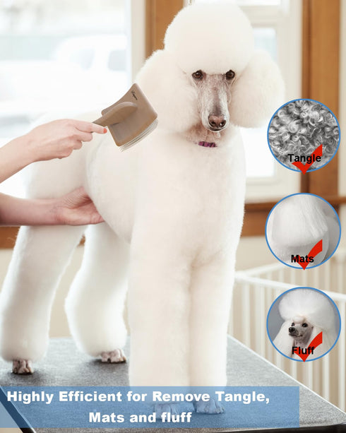 Large Dog Slicker Brush, Professional Doodles Brush for Poodles, Goldendoodles, and Labradoodles